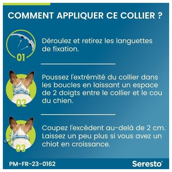 SERESTO Chien Collier Anti-Puces et Anti-Tiques -8kg 1 unité