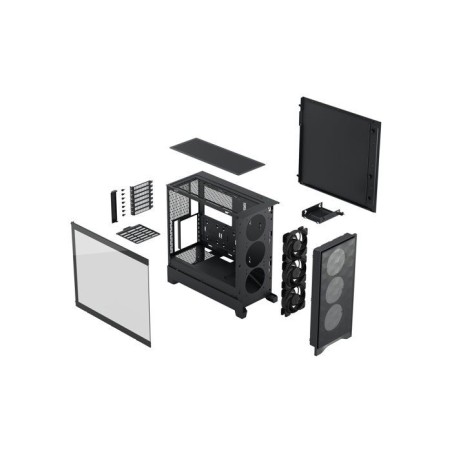 Boitier PC - FRACTAL DESIGN - FD-C-POA2A-02 - Pop 2 Air TG - Format ATX - 3 ventilateurs a pales profilées - Noir