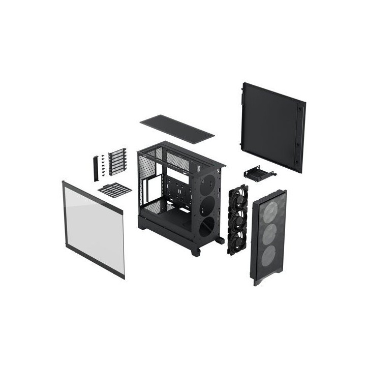 Boitier PC - FRACTAL DESIGN - FD-C-POA2A-02 - Pop 2 Air TG - Format ATX - 3 ventilateurs a pales profilées - Noir Boitier PC - FRACTAL DESIGN - FD-C-POA2A-02 - Pop 2 Air TG - Format ATX - 3 ventilateurs a pales profilées - Noir