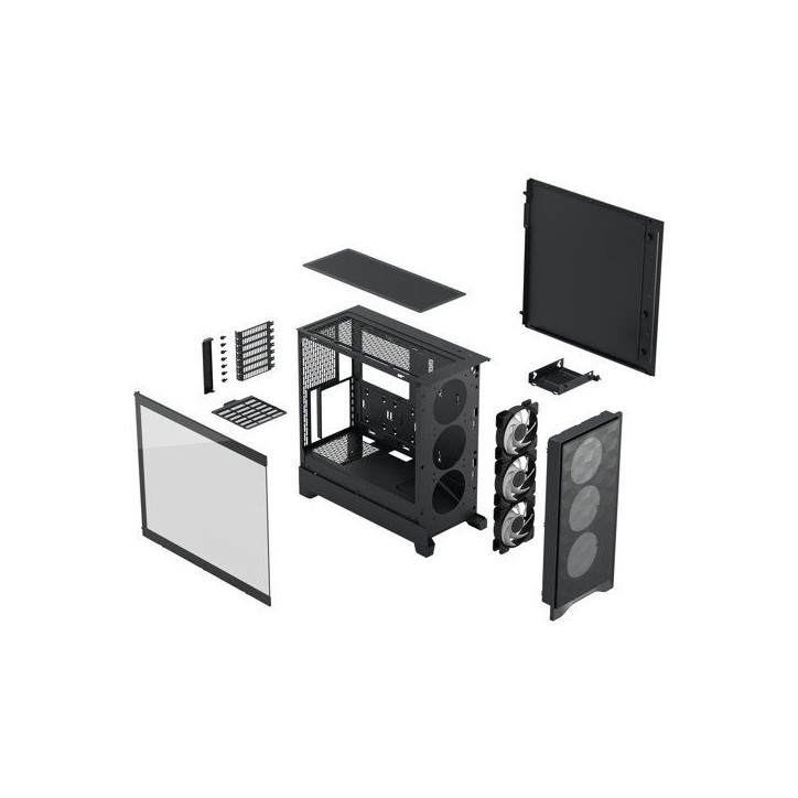 Boitier PC - FRACTAL DESIGN - FD-C-POA2A-03 - Pop 2 Air TG RGB - Format ATX - 3 ventilateurs a pales profilées - Noir Boitier PC - FRACTAL DESIGN - FD-C-POA2A-03 - Pop 2 Air TG RGB - Format ATX - 3 ventilateurs a pales profilées - Noir
