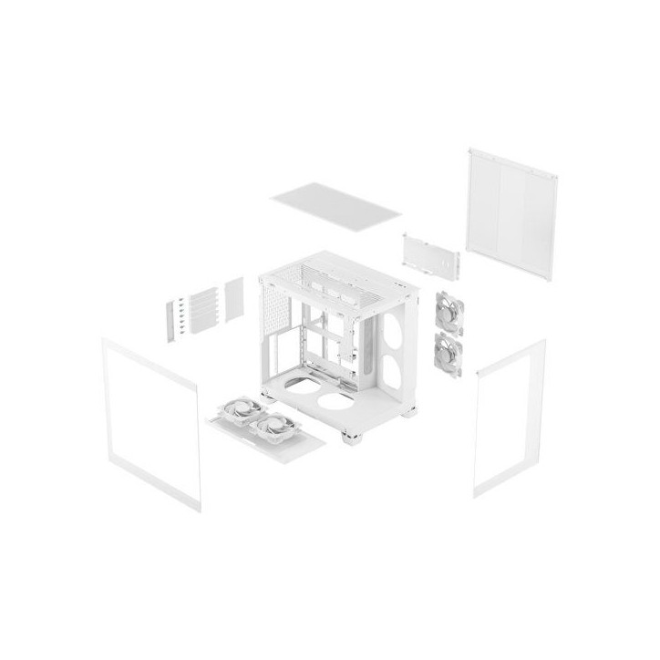 Boîtier PC - FRACTAL DESIGN - FD-C-POV2A-03 Pop 2 Vision White RGB - Panneau vitré - Éclairage RGB - ATX - Blanc Boîtier PC - FRACTAL DESIGN - FD-C-POV2A-03 Pop 2 Vision White RGB - Panneau vitré - Éclairage RGB - ATX - Blanc