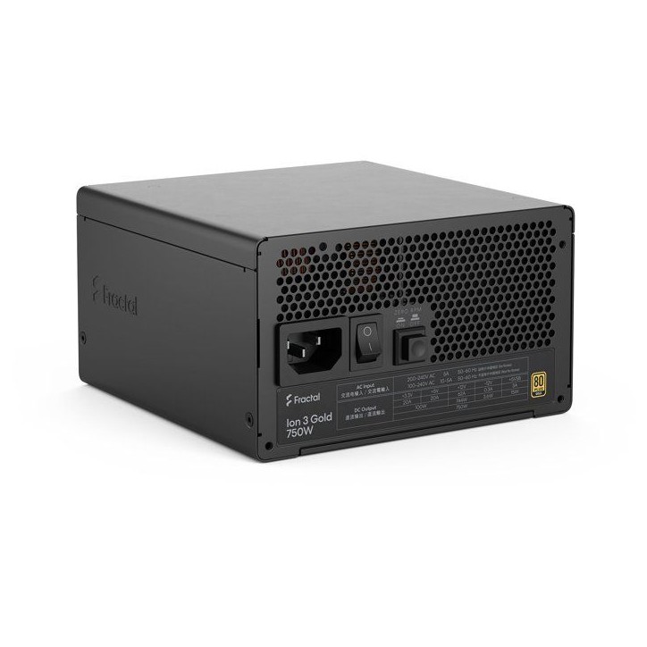 FRACTAL DESIGN - Ion 3 Gold 750W Black (EU Cord) - Alimentation ATX12V 3.1 - 750 W FRACTAL DESIGN - Ion 3 Gold 750W Black (EU Cord) - Alimentation ATX12V 3.1 - 750 W