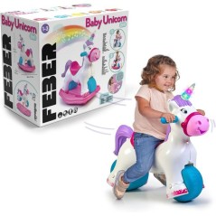 Trotteur 2-en-1 Licorne - FEBER - Baby Unicorn - Avec sons et lumieres