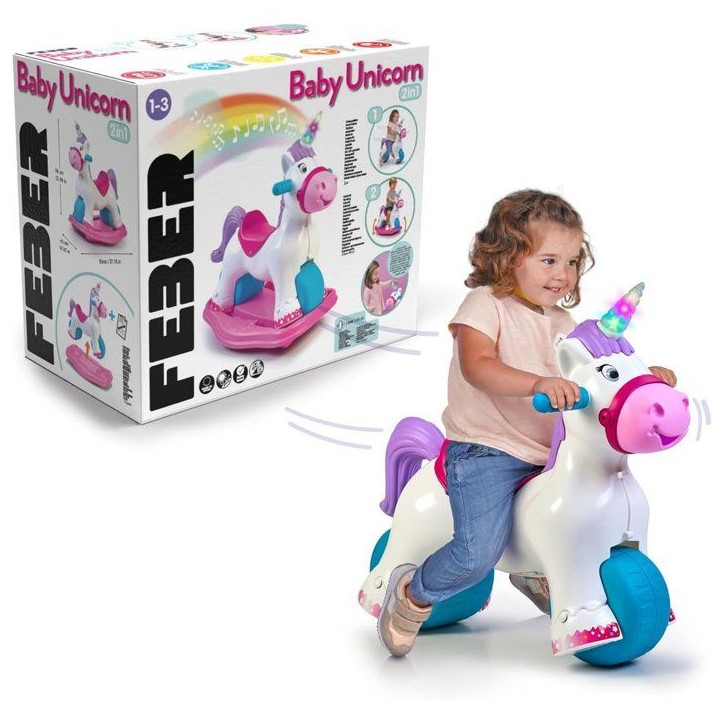 Trotteur 2-en-1 Licorne - FEBER - Baby Unicorn - Avec sons et lumieres - Des 12 mois Trotteur 2-en-1 Licorne - FEBER - Baby Unicorn - Avec sons et lumieres - Des 12 mois