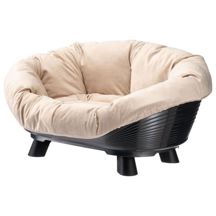 Panier corbeille coussin noir - Taille M - 64 x 48 x 25 cm - FERPLAST Panier corbeille coussin noir - Taille M - 64 x 48 x 25 cm - FERPLAST