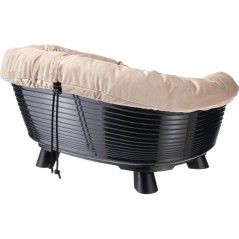 Panier corbeille coussin noir - Taille M - 64 x 48 x 25 cm - FERPLAST