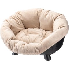 Panier corbeille coussin noir - Taille M - 64 x 48 x 25 cm - FERPLAST