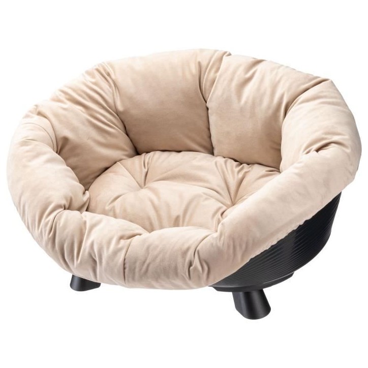 Panier corbeille coussin noir - Taille M - 64 x 48 x 25 cm - FERPLAST Panier corbeille coussin noir - Taille M - 64 x 48 x 25 cm - FERPLAST