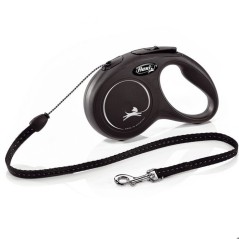 Laisse New Classic M Cord 8 m black Flexi CL20C8-251-S-20