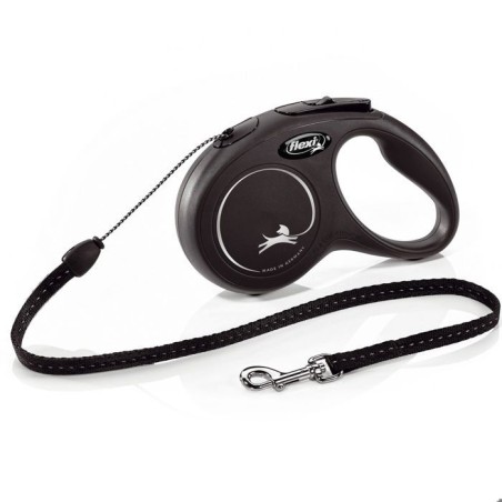 Laisse New Classic M Cord 8 m black Flexi CL20C8-251-S-20