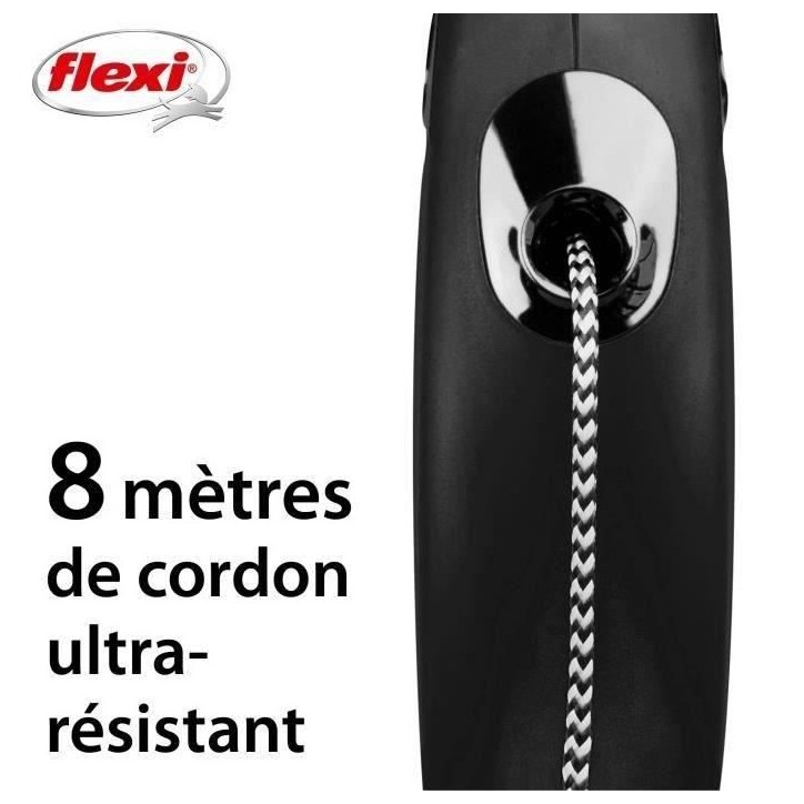 Laisse New Classic M Cord 8 m black Flexi CL20C8-251-S-20 Laisse New Classic M Cord 8 m black Flexi CL20C8-251-S-20