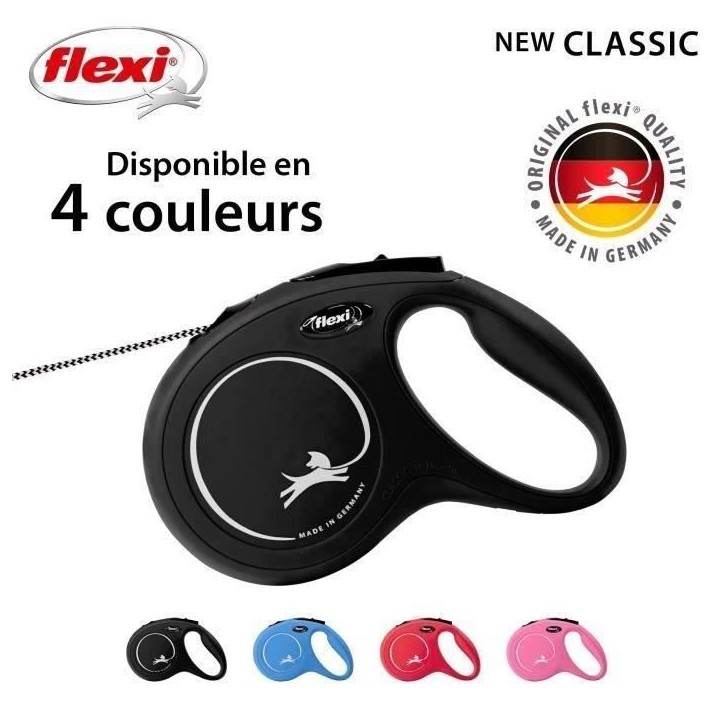 Laisse New Classic M Cord 8 m black Flexi CL20C8-251-S-20 Laisse New Classic M Cord 8 m black Flexi CL20C8-251-S-20