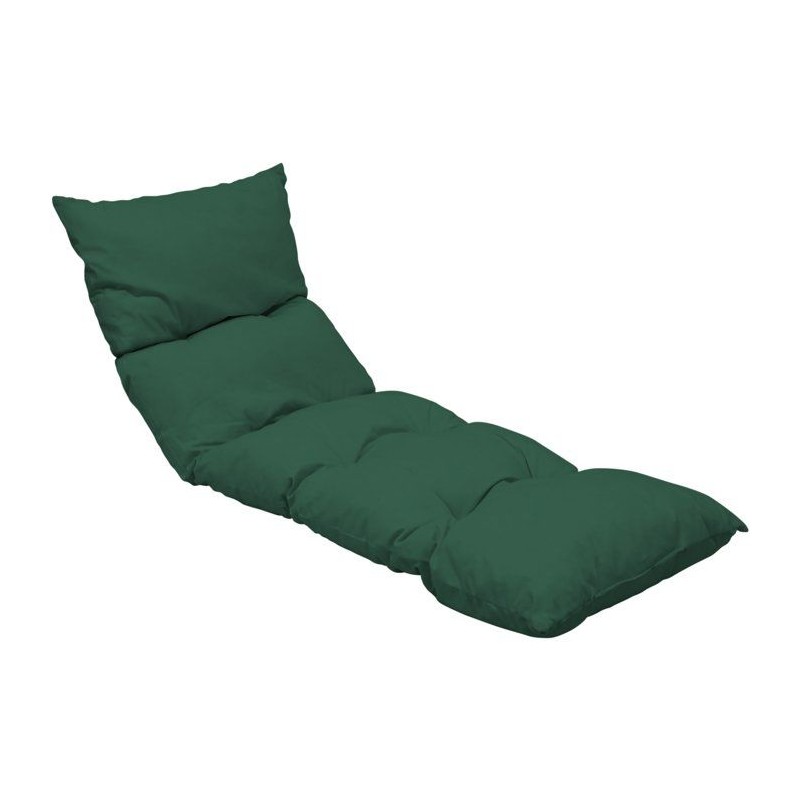 Coussin bain de soleil - JARDIN PRIVE - Flocons uni vert foncé - 118