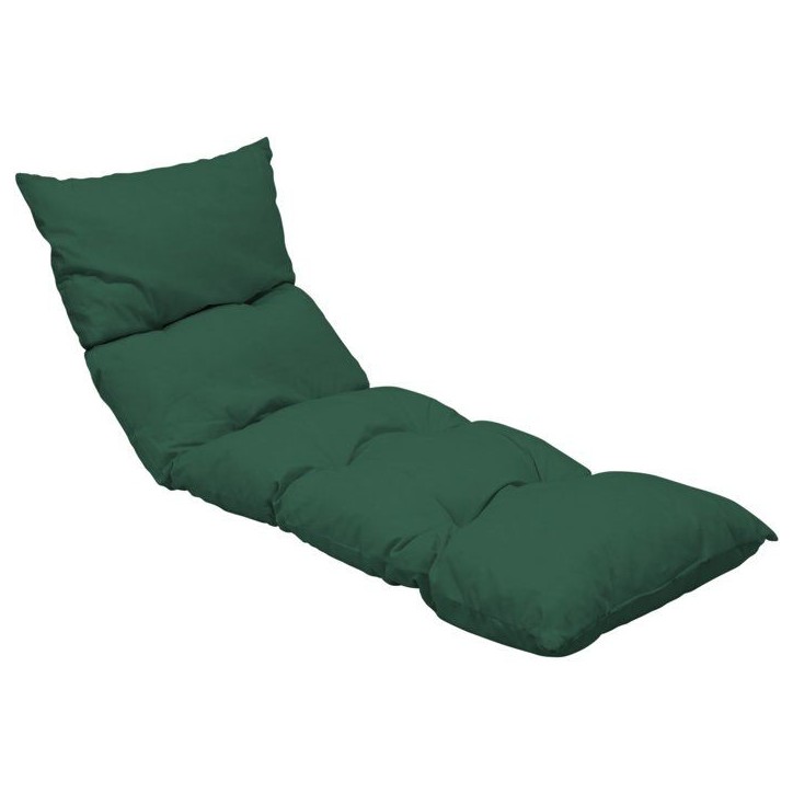 Coussin bain de soleil - JARDIN PRIVE - Flocons uni vert foncé - 118 x 78 x 54 cm Coussin bain de soleil - JARDIN PRIVE - Flocons uni vert foncé - 118 x 78 x 54 cm