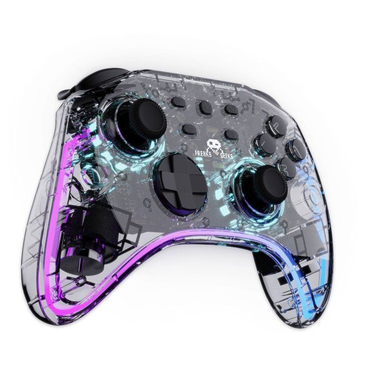 Manette Switch 1&2 - PC Polychroma Sans fil Transparente LED Manette Switch 1&2 - PC Polychroma Sans fil Transparente LED