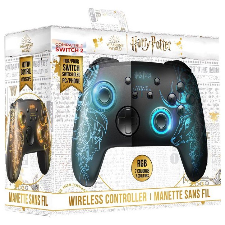 Manette Switch 1&2 - PC Patronus Harry Sans fil RGB Manette Switch 1&2 - PC Patronus Harry Sans fil RGB