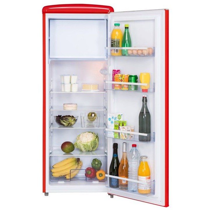 Réfrigérateur armoire - FRIGELUX - RF218RRA++ - 2 portes - 218 L - 55 x 57,5 x 146 cm - Rouge Réfrigérateur armoire - FRIGELUX - RF218RRA++ - 2 portes - 218 L - 55 x 57,5 x 146 cm - Rouge