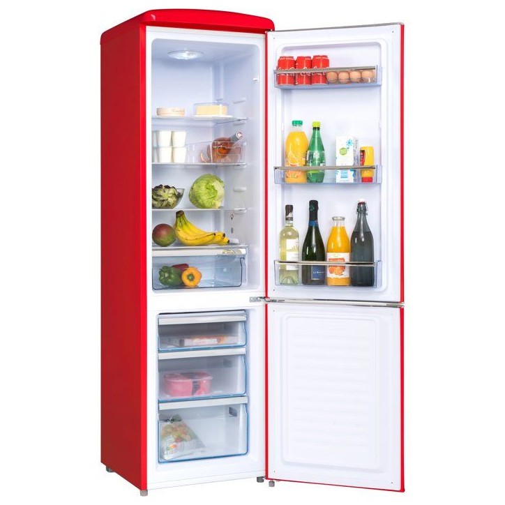 Réfrigérateur combiné - FRIGELUX - CB255RRA++ - 2 portes - 255 L - 55 x 57,5 x 181 cm - Rouge Réfrigérateur combiné - FRIGELUX - CB255RRA++ - 2 portes - 255 L - 55 x 57,5 x 181 cm - Rouge