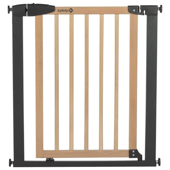 SAFETY 1ST Barriere Simply Close wood & Metal, Pression, 73-80 cm (Max. 94cm), sans vis ni perçage, Ouverture d'une Main, Bois SAFETY 1ST Barriere Simply Close wood & Metal, Pression, 73-80 cm (Max. 94cm), sans vis ni perçage, Ouverture d'une Main, Bois