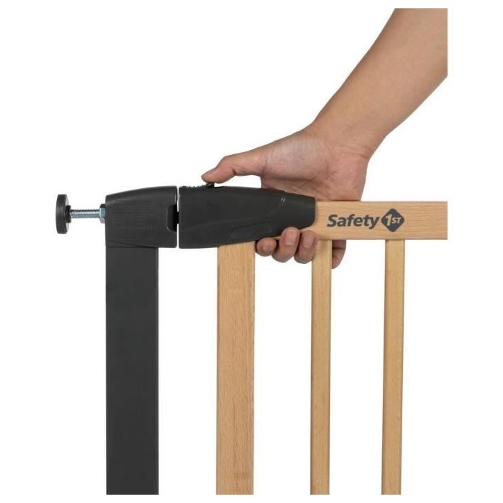 SAFETY 1ST Barriere Simply Close wood & Metal, Pression, 73-80 cm (Max. 94cm), sans vis ni perçage, Ouverture d'une Main, Bois SAFETY 1ST Barriere Simply Close wood & Metal, Pression, 73-80 cm (Max. 94cm), sans vis ni perçage, Ouverture d'une Main, Bois