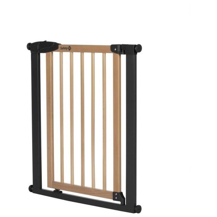 SAFETY 1ST Barriere Simply Close wood & Metal, Pression, 73-80 cm (Max. 94cm), sans vis ni perçage, Ouverture d'une Main, Bois SAFETY 1ST Barriere Simply Close wood & Metal, Pression, 73-80 cm (Max. 94cm), sans vis ni perçage, Ouverture d'une Main, Bois