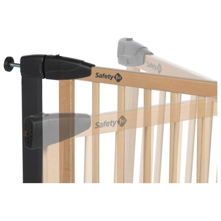 SAFETY 1ST Barriere Simply Close wood & Metal, Pression, 73-80 cm (Max. 94cm), sans vis ni perçage, Ouverture d'une Main, Bois SAFETY 1ST Barriere Simply Close wood & Metal, Pression, 73-80 cm (Max. 94cm), sans vis ni perçage, Ouverture d'une Main, Bois