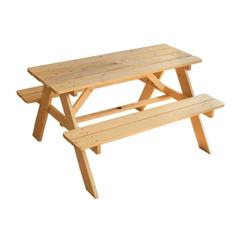 Mobilier de jardin - FUN HOUSE - Table pique-nique en bois H.53 x L.95