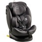 Siege-auto pivotant - BBGO - Wondersafe - Naissance a 12 ans - I-SIZE 40-150cm - ISOFIX Top tether - Gris - Fibre bambou Simili