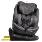 Siege-auto pivotant - BBGO - Wondersafe - Naissance a 12 ans - I-SIZE 40-150cm - ISOFIX Top tether - Gris - Fibre bambou Simili