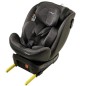 Siege-auto pivotant - BBGO - Wondersafe - Naissance a 12 ans - I-SIZE 40-150cm - ISOFIX Top tether - Gris - Fibre bambou Simili