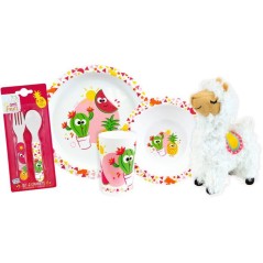 Lot vaisselle - FUN HOUSE - LES AMIS FRUITS - Verre, Assiette creuse