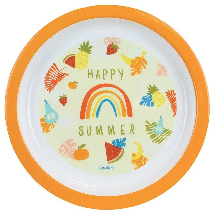 Lot vaisselle - FUN HOUSE - LES AMIS FRUITS - Verre, Assiette creuse Ø16 cm, Assiette plate Ø22 cm, Couverts, Peluche 27 cm Lot vaisselle - FUN HOUSE - LES AMIS FRUITS - Verre, Assiette creuse Ø16 cm, Assiette plate Ø22 cm, Couverts, Peluche 27 cm