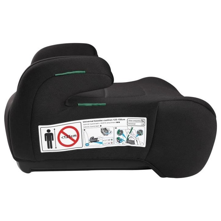 Siege réhausseur auto - BBGO - Kissyrider - 6 a 12 ans - I-SIZE 125-150 cm - Ceinturé - Noir - Déhoussable et lavable Siege réhausseur auto - BBGO - Kissyrider - 6 a 12 ans - I-SIZE 125-150 cm - Ceinturé - Noir - Déhoussable et lavable