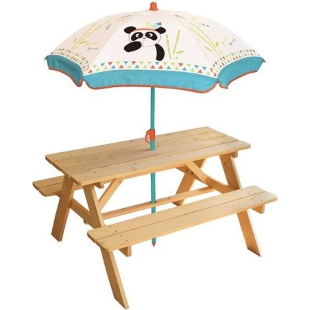 Table de Pique-nique pour Enfant - FUN HOUSE - INDIAN PANDA - Bois - P