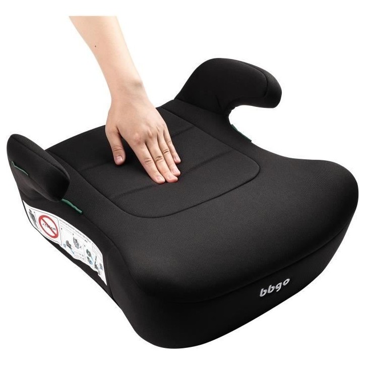 Siege réhausseur auto - BBGO - Kissyrider - 6 a 12 ans - I-SIZE 125-150 cm - Ceinturé - Noir - Déhoussable et lavable Siege réhausseur auto - BBGO - Kissyrider - 6 a 12 ans - I-SIZE 125-150 cm - Ceinturé - Noir - Déhoussable et lavable