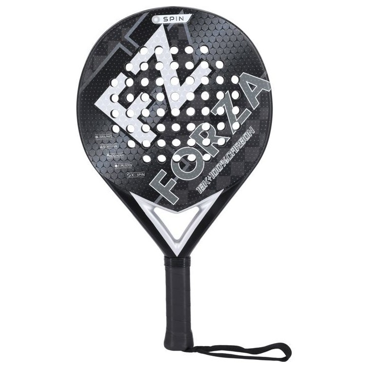 Raquette de padel - FZ FORZA - Brace Spin - Graphite tissé 18K - Surface imprimée en 3D - Mousse EVA souple - Forme rond - Noi Raquette de padel - FZ FORZA - Brace Spin - Graphite tissé 18K - Surface imprimée en 3D - Mousse EVA souple - Forme rond - Noi