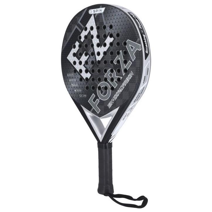 Raquette de padel - FZ FORZA - Brace Spin - Graphite tissé 18K - Surface imprimée en 3D - Mousse EVA souple - Forme rond - Noi Raquette de padel - FZ FORZA - Brace Spin - Graphite tissé 18K - Surface imprimée en 3D - Mousse EVA souple - Forme rond - Noi