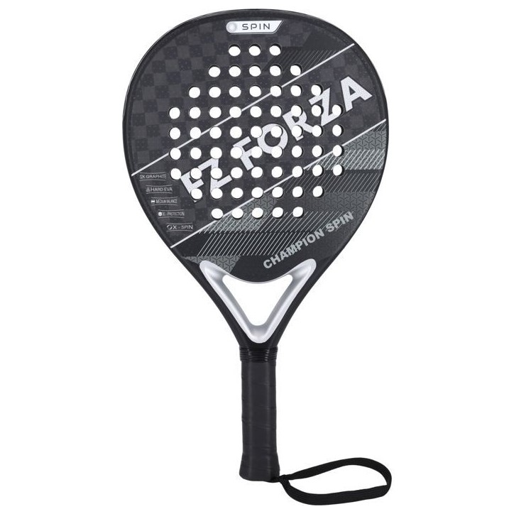 Raquette de padel - FZ FORZA - Champion Spin - 100 % de graphite tissé 18K - Surface mate - Mousse EVA rigide - Forme diamant - Raquette de padel - FZ FORZA - Champion Spin - 100 % de graphite tissé 18K - Surface mate - Mousse EVA rigide - Forme diamant -