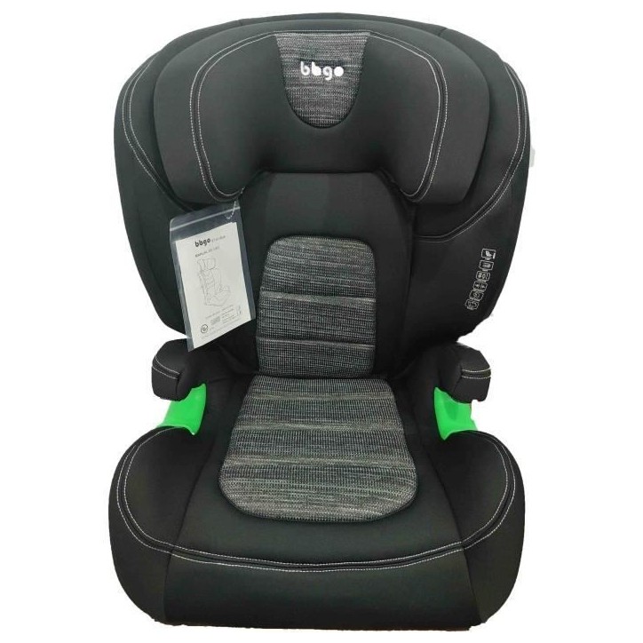 Siege-auto - BBGO - Joy Rider - 3 a 12 ans - I-SIZE 100-150 cm - ISOFIX - Noir et gris - Dossier 2 positions - Appui-tete 16 pos Siege-auto - BBGO - Joy Rider - 3 a 12 ans - I-SIZE 100-150 cm - ISOFIX - Noir et gris - Dossier 2 positions - Appui-tete 16 pos