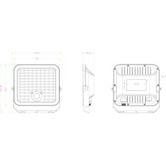 Projecteur LED solaire - GALIX - G2612 - 2000 Lumens - Détecteur de p