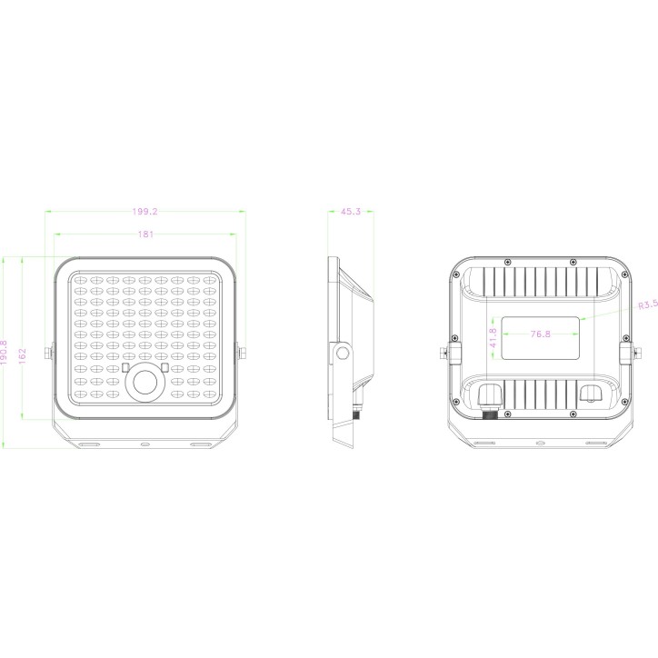 Projecteur LED solaire - GALIX - G2612 - 2000 Lumens - Détecteur de présence et panneau déporté Projecteur LED solaire - GALIX - G2612 - 2000 Lumens - Détecteur de présence et panneau déporté