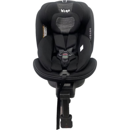 Siege-auto pivotant - BBGO - Blissrider - Naissance a 12 ans - I-SIZE 40-150 cm - ISOFIX - Noir et gris - Simili cuir