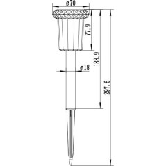 Balise solaire - GALIX - G2624 - Effet Étoile - H30 cm - 3 LED SMD -