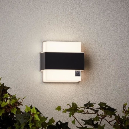 Applique murale extérieure - BRILLIANT - ARCHIE - Métal et plastique - Anthracite - LED intégrée -7 W IP44