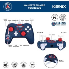 Manette de jeu - Nintendo Switch, Switch 2 et PC - PSG - Filaire - Ble