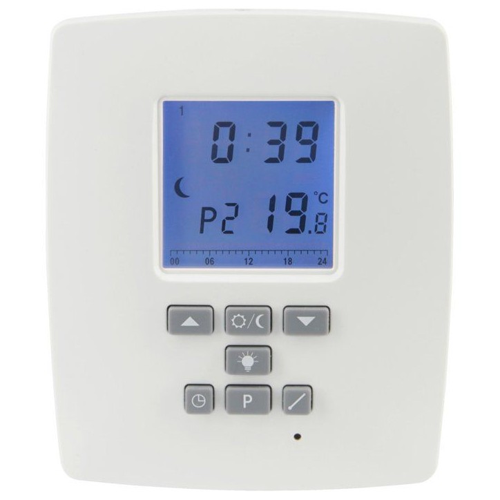 Thermostat électronique programmable - GAO - Sans fil - 3 programmes libres + 6 pré-enregistrés - Transmission 70 m Thermostat électronique programmable - GAO - Sans fil - 3 programmes libres + 6 pré-enregistrés - Transmission 70 m