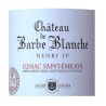 Château de Barbe Blanche Cuvée Henri IV 2022 Lussac Saint-Emilion -