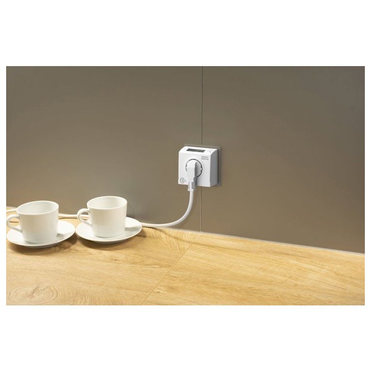 Contrôleur de consommation - GAO - Mesure W/kWh/durée - Détection des 4W - Disjoncteur intégré - 16A 3680W Contrôleur de consommation - GAO - Mesure W/kWh/durée - Détection des 4W - Disjoncteur intégré - 16A 3680W