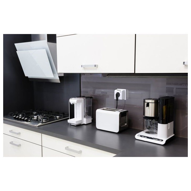 Contrôleur de consommation - GAO - Mesure W/kWh/durée - Détection des 4W - Disjoncteur intégré - 16A 3680W Contrôleur de consommation - GAO - Mesure W/kWh/durée - Détection des 4W - Disjoncteur intégré - 16A 3680W