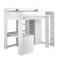 Lit combiné mezzanine enfant PARISOT Lena - Pin Petterson - Sommier inclus - 90 x 200 cm